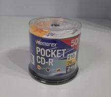 Memorex Pocket Mini 3" CD-R 210MB 24-Minute 50-Pack New Sealed 034707047020