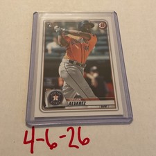 YORDAN ALVAREZ 2020 TOPPS BOWMAN RC No.25 🔥ROTY🔥HOUSTON ASTROS🔥