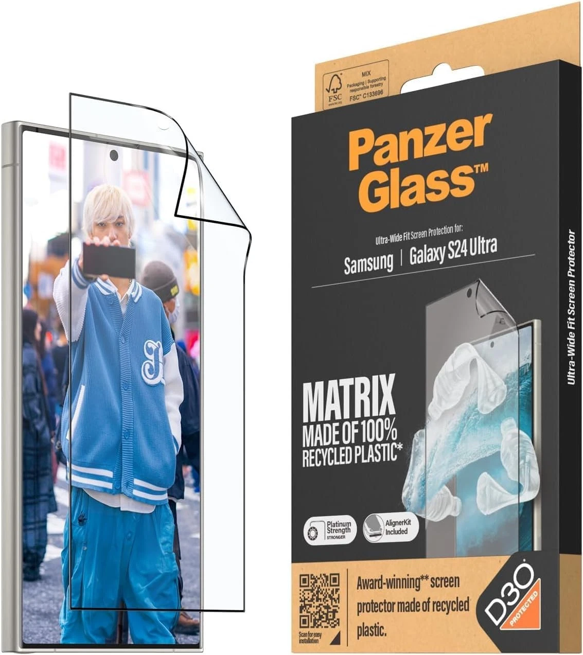 PanzerGlass Samsung Galaxy S24 Ultra Screen Protector HD Effortless Installation