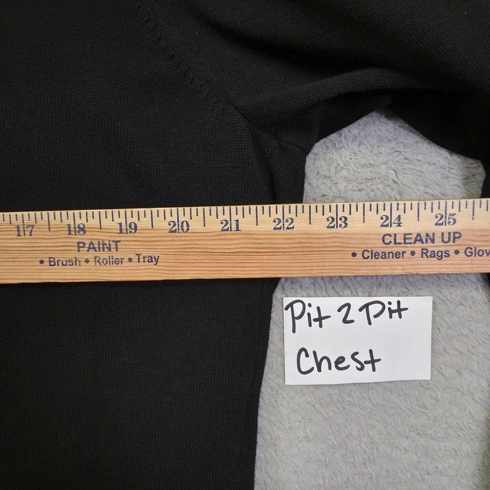 Cárdigan INC Mujer L Negro Moto Suéter Elegante Minimalista Militar Elegante Elevado Foto 4 de 4