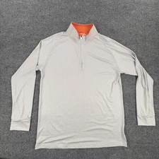 Birdie Bound Pullover Shirt Mens Medium Gray Houndstooth Quarter Zip Golf