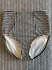 Lime Ricki Medium Striped High Waisted Swim Bottoms