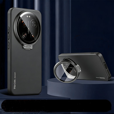 For Xiaomi 17 Ultra Luxury Metal Hybrid Armor Case Cover with Camera Kickstand