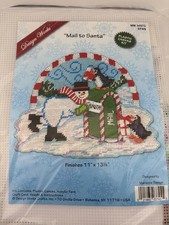 Design Works Plastic Canvas Kit - MAIL TO SANTA Christmas Snowman Design - NIB