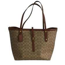 Concurrent Sale Used Ladies COACH Signature Tote Bag A1877 32714 Brown