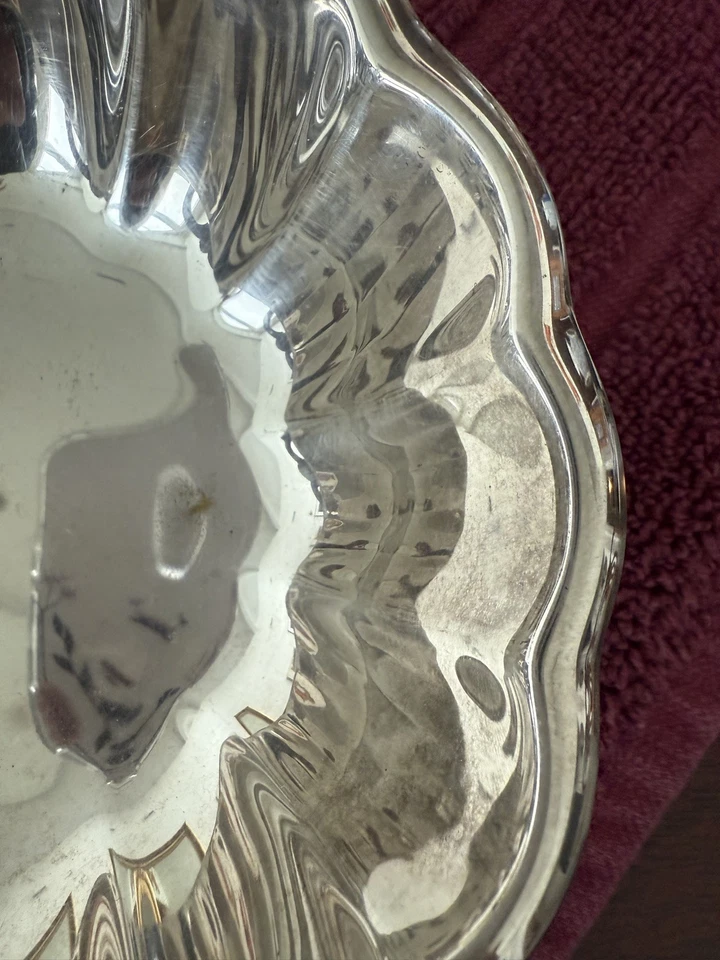 Prato de prata Reed And Barton recortado 173 feriado doces/nozes - Imagem 3 de 3