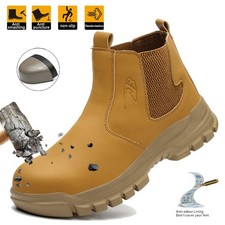 Mens Waterproof Work Boots Steel Toe Safety Shoes Indestructible Non Slip Boots