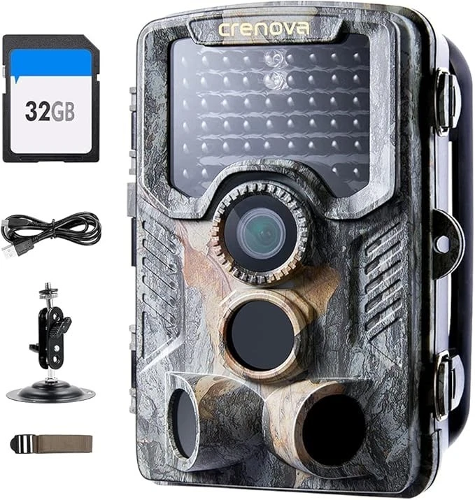Wildlife Camera 4K 32MP with 32GB microSD 940nm IR LEDs Bluetooth Motion Detector After - Image 2 of 4