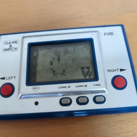 Nintendo Game & Watch Silver Fire RC-04 Wide Screen 1980 Tested