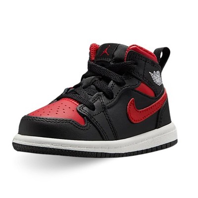 Jordan Toddlers' 1-Mid Sneakers - Black/Varsity Red/Summit White