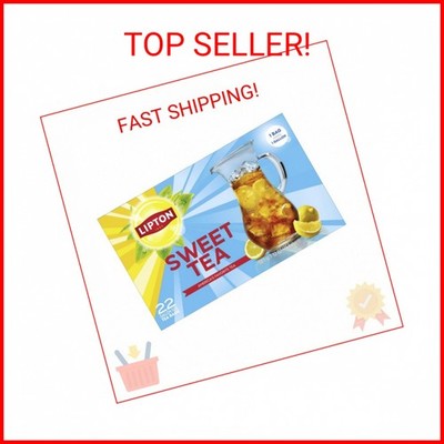 Lipton Southern Sweet Black Tea Bags Gallon Size 22-Count Zero Calories Rainfore