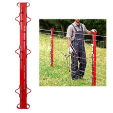 4.4FT Heavy-Duty Woven Wire Fence Stretcher Bar with 5 Wedges - Professional Fen