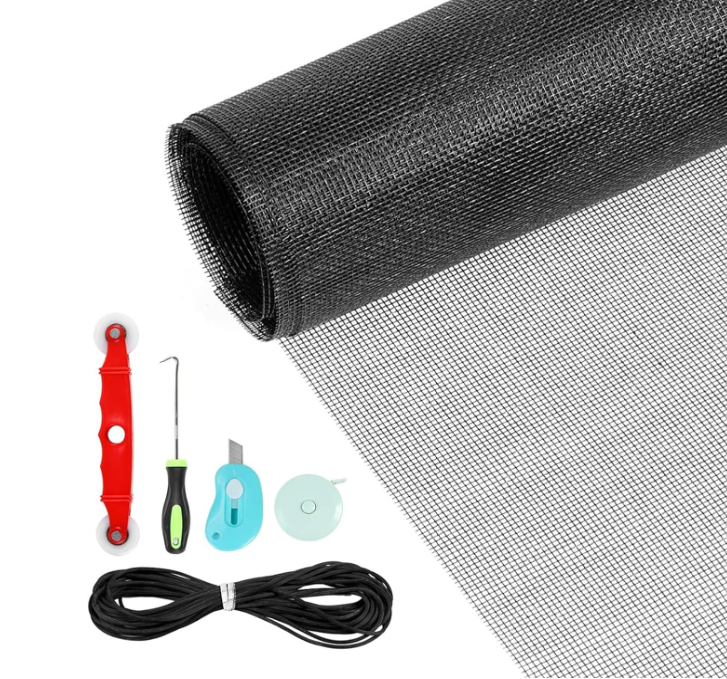 48IN x 177IN Window Screen Replacement Repair Kit for Screen Doors  