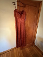 Woman  s David  s Bridal Bridesmaid Dress In Cinnamon Color