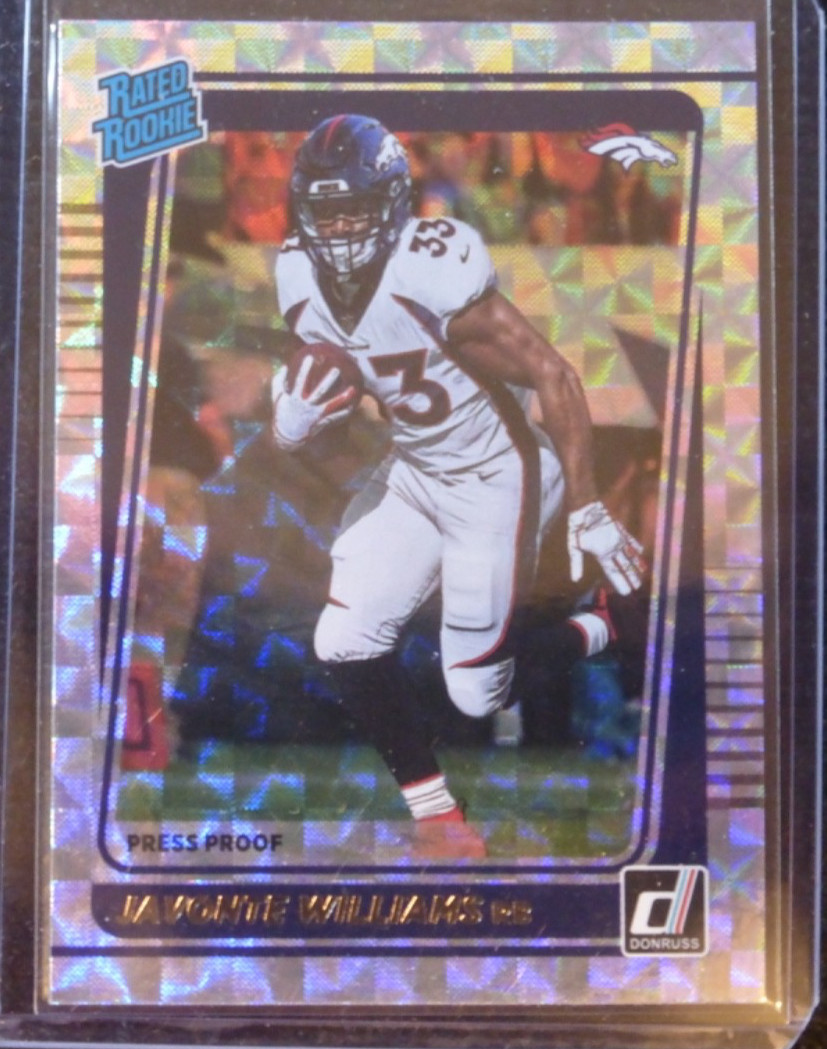 2021 PANINI DONRUSS JAVONTE WILLIAMS #275 HYPER PRIZM PRESS PROOF RATED ROOKIE