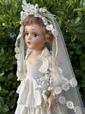Antique 1930s Madame Alexander 21Tagged Composition Bride Wendy Ann High Color