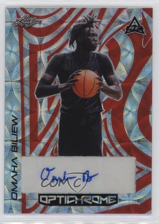 2022-23 Leaf Optichrome Red Kaleidoscope 1/2 Omaha Biliew #BA-OB1 Auto 0u66