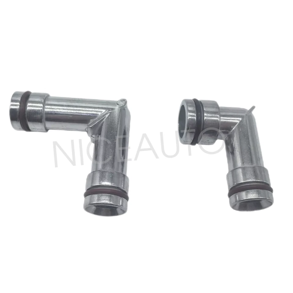 2PC 47065HP Aluminum Heater Hose Elbows Upper Lower For Chevy Pontiac Buick 3.8L - Image 4 of 4