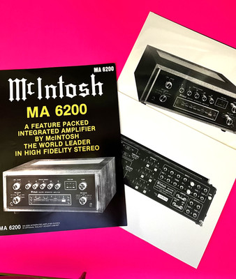 McIntosh MA6200 Photo & Brochure Archive - One of a Kind - $58.00