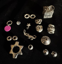Silver /Metal Jewelry Making Beads Charms Lot, Mixed Shapes