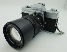 Minolta SRT 200 35mm Film Camera w/ 135mm Lens   TESTED