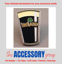 Brand new Ireland Irish Guinness shamrock pint glass tie pin badge metal enamel