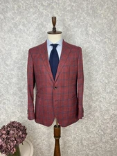 Ing Loro Piana Summertime Roberto Quaglia Maroon Unlined Summer Blazer 40, EU 50