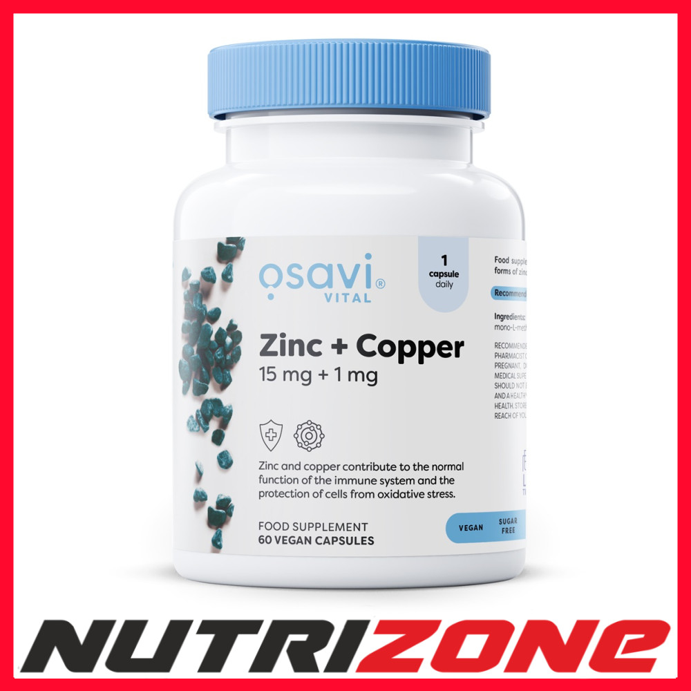 Osavi Zinc + Copper 15mg + 1mg - 60 vegan caps
