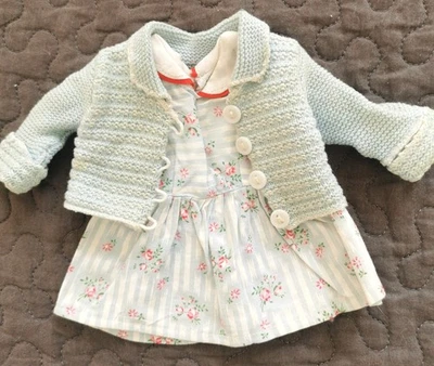 zauberhaftes  altes Puppenoutfit Kleid mit Jacke  für Käthe Kruse Puppe o.a.#26 - Bild 1 von 4