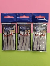 B-S45. FREE SHIPPING Danielson 2.5"Hoochies. Clear/purple. 3 Packs