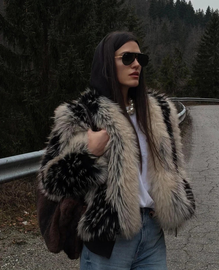 ZARA Viral SHORT FAUX FUR COAT ZW COLLECTION SIZE Medium REF 4360/258/330 thumbnail 15