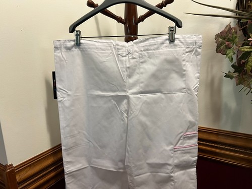 * Dudz Scrub 3-pkt drawstring-waist Scrub Pants White Pink T Vols Tennessee M - Picture 5 of 8