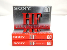 NEW Lot of 3 Sony High Fidelity HF Normal Bias 60 Minutes Audio Cassettes Sealed