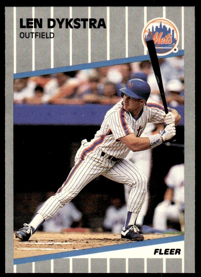 1989 Fleer   #33    Len Dykstra    Outfield     New York Mets   FREE shipping