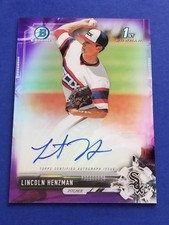 Lincoln Henzman - 2017 Bowman Draft Purple Refractor Auto #36/250
