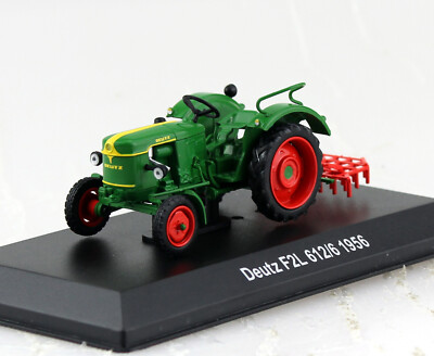 Deutz F2L 612/6 1956 mit Egge Traktor 1:43 Vitrine Hachette/UH Modell