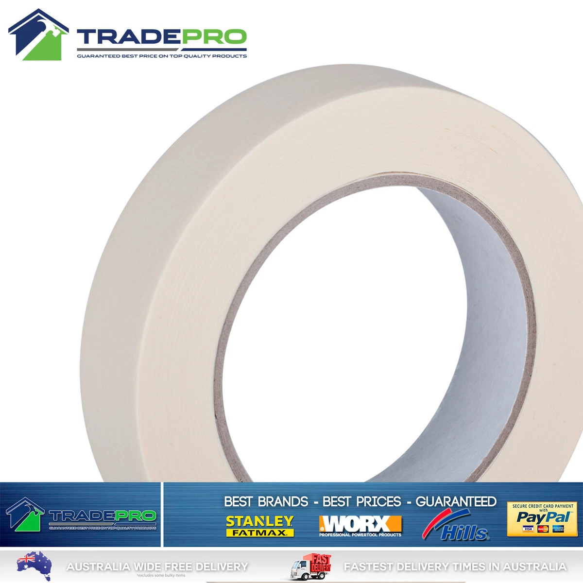 18x Masking Tape Premium 18mm x 27m Bulk Painting Paint Edging Sticky