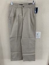 Nautica Khaki Pleated Pants Size 14R NWT List 34 