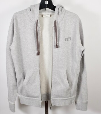 Saint Laurent 1971 sz XS hoodie cardigan gray sweatshirt