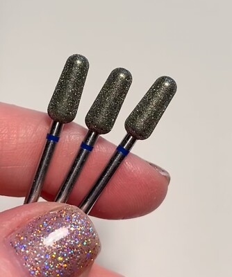 Nagel Bohrer Diamant Knospe groß 5 mm mittel Nagelhaut sauber Maniküre blau 1 Stück