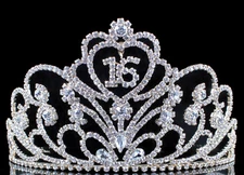 Sweet Sixteen 16 Birthday Party Rhinestone Crystal Tiara Crown Hair Combs T1863G