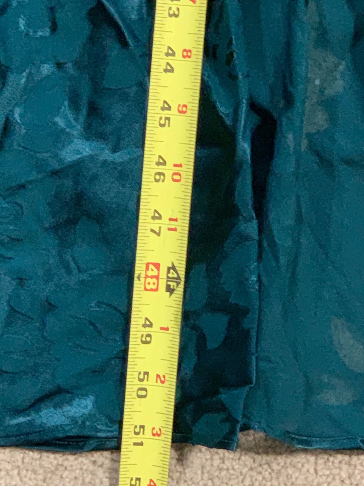 UNDERCOVER VICTORIAS SECRET The Slip Vestito Camicia da Notte Burnout M Lungo Verde Setoso Elegante