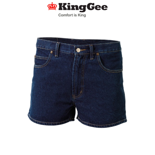 KingGee Mens Stonewash Denim Blue 