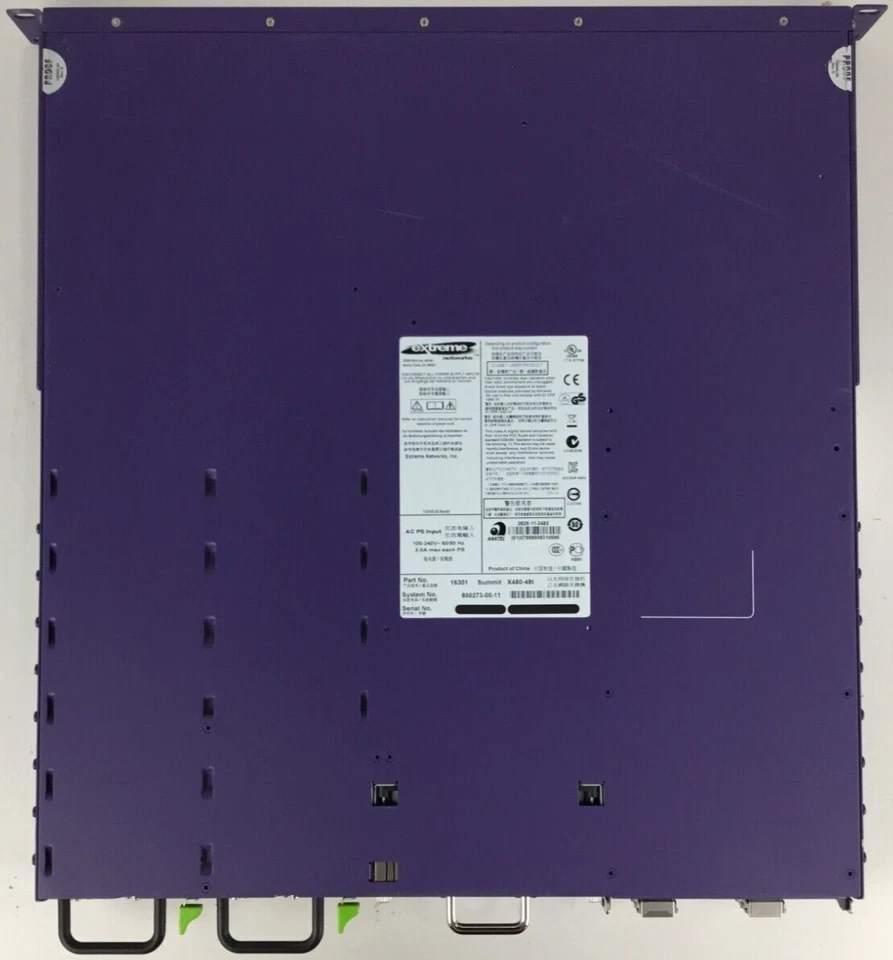 Extreme Networks 16301 X480-48T VIM2-10G4X 16312 Adv Edge 2x 10917 AC power - Image 3 of 4