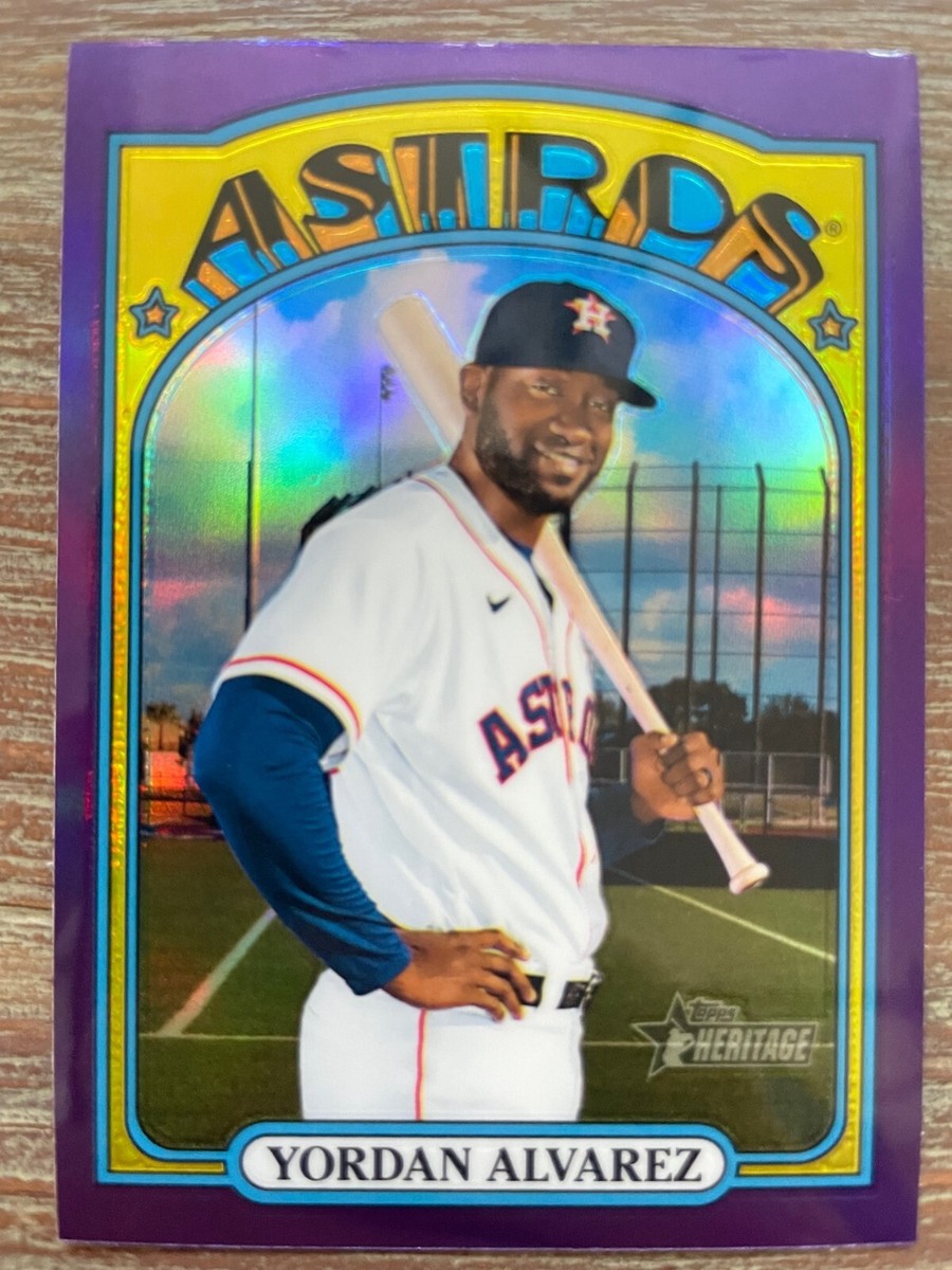 2021 Topps Heritage Chrome Yordan Alvarez Purple Refractor