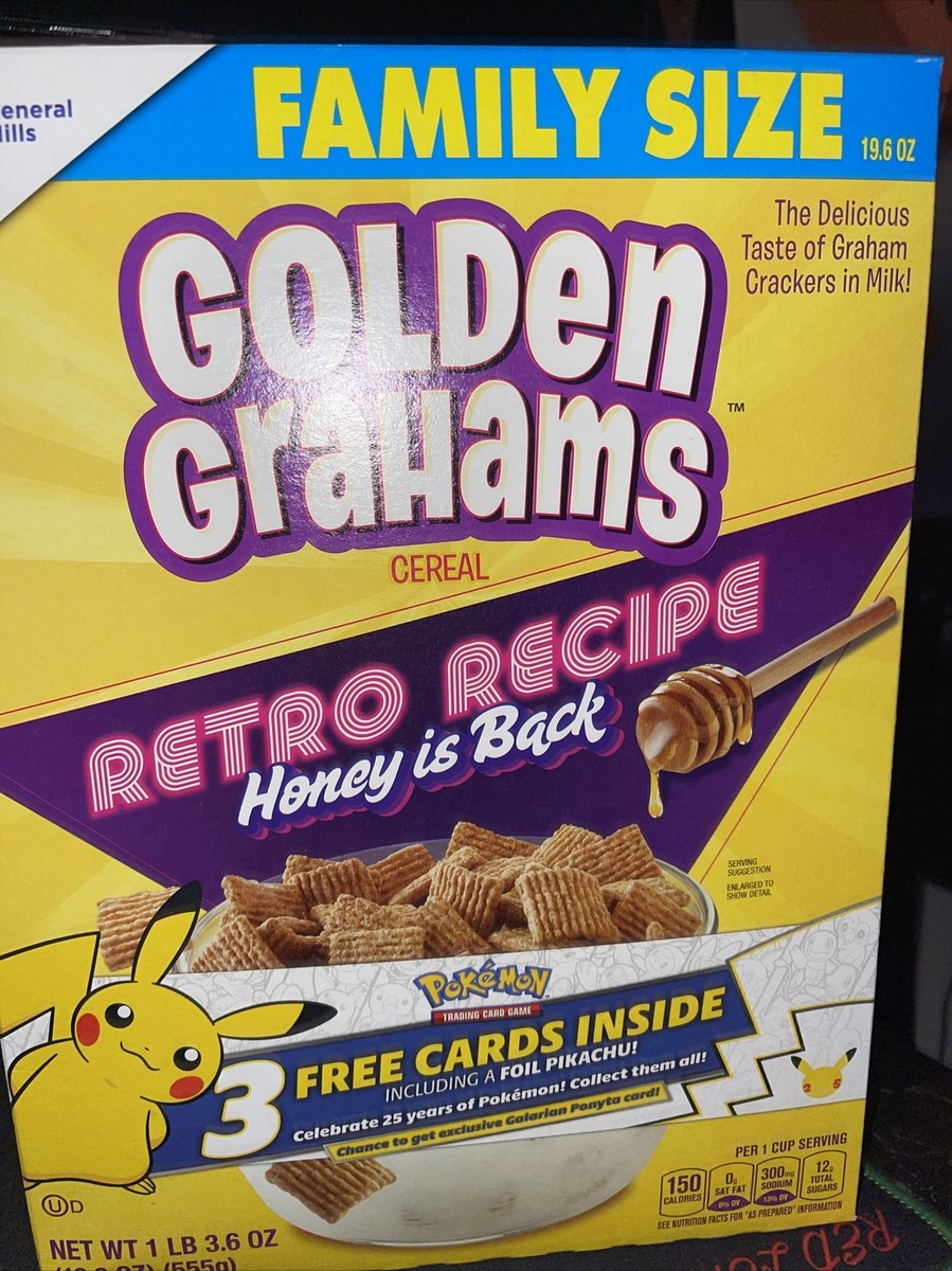 Pokemon Golden Grahams UNOPENED CEREAL PACKS Pokemon Cereal 25th anniversary