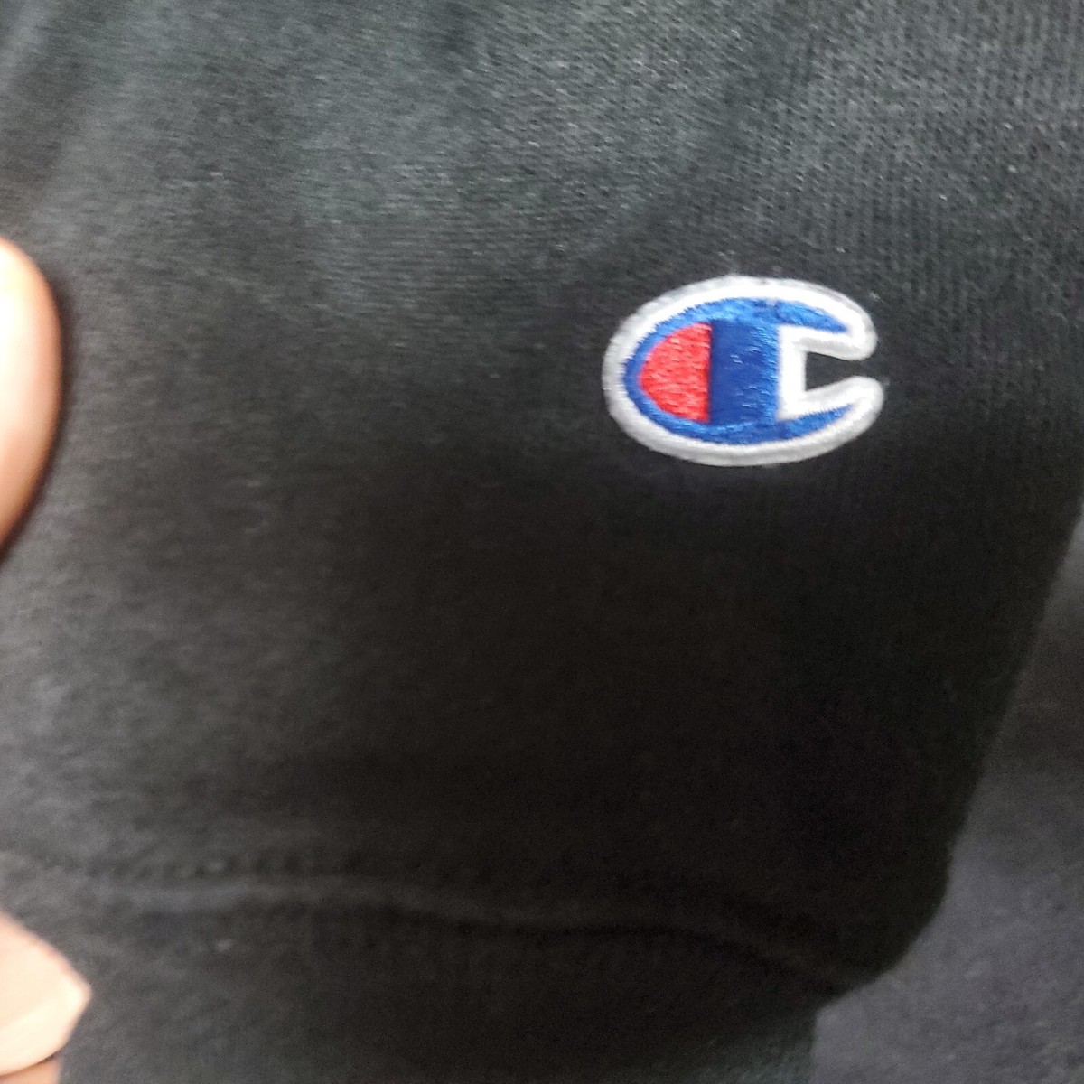 Vintage 90s Champion Reverse Weave Hooded Sweatshirt Black