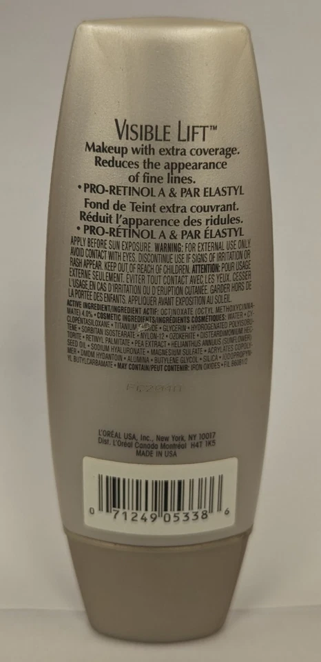 1 PIECE LOREAL VISIBLE LIFT LIN MINIMIZING MAKEUP GOLDEN BEIGE 1.3FL OZ **RARE** - Image 2 of 2