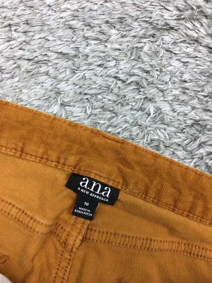 a.n.a. Новый подход вельветовые брюки женский размер 16 коричневый хлопок - Изображение 4 из 4