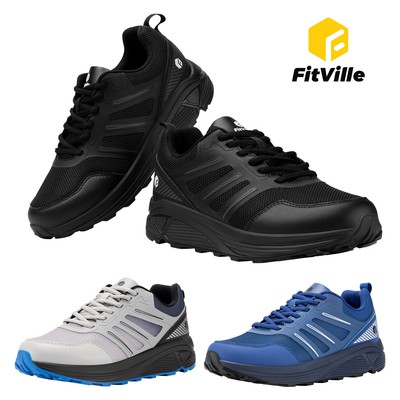 FitVille Laufschuhe Herren Breite Sneakers Traillaufschuhe Bequeme Fitnessschuhe
